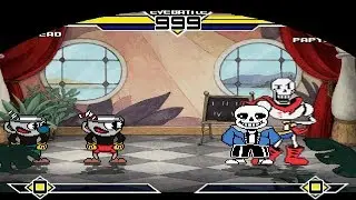 Cuphead & Mugman vs Sans & Papyrus MUGEN 1.0 Battle!!!