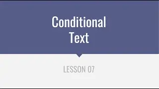 Conditional Text