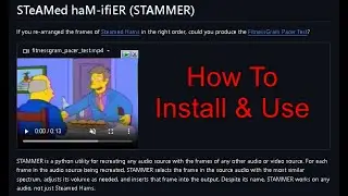 Install & Use Stammer (STeAMed haM-ifiER) on Windows 10