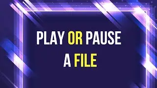Play or pause a file shortcut key in window media player