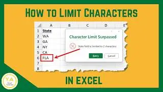 How to Set Character Limit in Excel - Tutorial