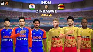 India vs Zimbabwe 1st T20 Highlights || India Tour of Zimbabwe || Real Jersey's In Real Cricket 24