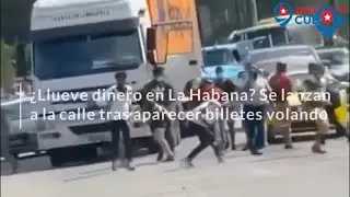 Is it raining money in Havana? People take to the streets after bills appear in the air.