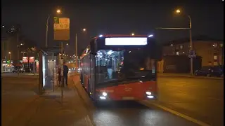 Lithuania, Vilnius, bus 10 night ride from Žalgirio st. to Vinco Kudirkos aikštė