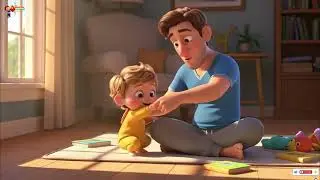 ⭐ Baby Tummy Rubbing Exercise with Dad | Gym + Exercise Baby (GEB) 
