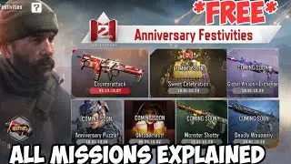 *FREE* ALL MISSIONS EXPLAINED CODM SECOND ANNIVERSARY EVENT| CODM SEASON 8 FREE SKIN EVENT EXPLAINED