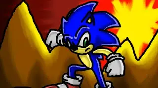 Sonic speed draw on GIMP