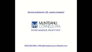 Servicii în domeniul HR - Munteanu Corneliu PFA