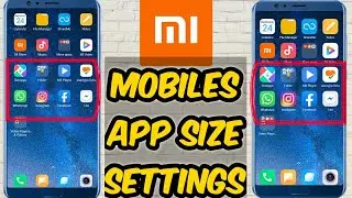 How to Change App Icon Size In MI Mobiles, Mi ke Mobiles Me App Icon Size Settings..
