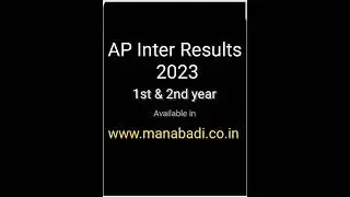 AP Inter Results 2023 available in www.manabadi.co.in