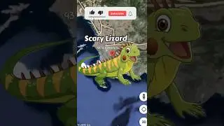 i found very scary lizard on Google map and google earth #earth #map #shorts