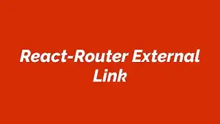 React-Router External Link