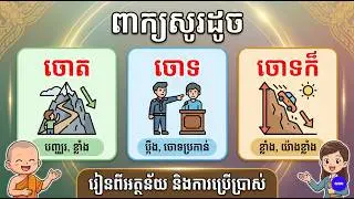 សូរដូចនឹងពាក្យ |ចោត| ចោទ |ចោទក៍| Khmer Dictionary 2024|