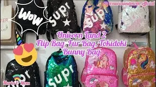 UNICORN LAND 3 -NURIA SHOPPING TAS FLIP, TAS BULU UNICORN,TOKODOKI, Serba Unicorn 