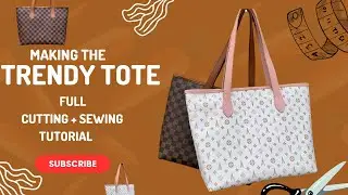 How to Make the Viral Trendy Tote Bag (Full cutting and sewing tutorial) 