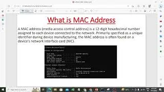 What is MAC address || What is MAC Address in networking ||