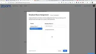 pre assign breakout rooms in Zoom