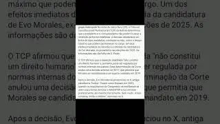 Tribunal Constitucional da Bolivia limita reeleições e retira Evo Morales das Urnas em 2025