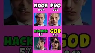 Noob vs Pro vs Hacker vs God - Wednesday Addams 
