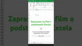 Excel od podstaw - wprowadzenie do skoroszytu