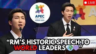 BTS RM Delivers Historic Speech at APEC Summit | Calls for Global Support for Creators