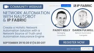 Community Webinar: Network Automation with Nautobot & IP Fabric