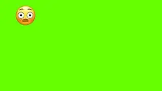 Flushed Face Emoji 😳 Green Screen