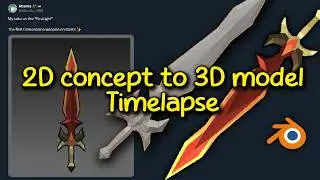 Low poly OSRS modelling in Blender | Timelapse