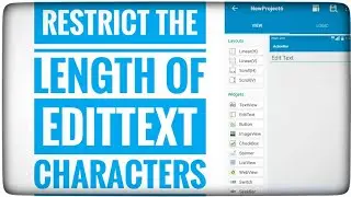 Restrict the length of Edittext Characters |Sketchware tutorials