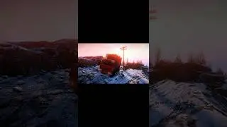 КамаЗ-43118 ползет по скалам  