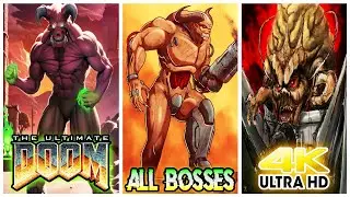 The Ultimate Doom - All Bosses (Nightmare Difficulty, Pistol Start) (Crazy Hardest Difficulty)