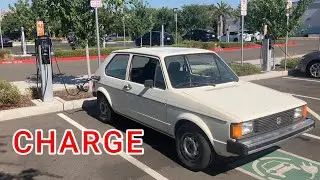 DIY EV VW Rabbit First Public Charging