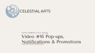 Static Website: A to Z Training – Video #16 – Pop-ups, Notifications & Promotions