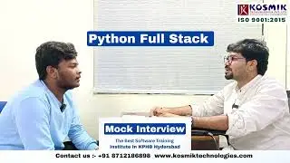 kosmiktechnologies - Software training institute | Mock Interview | career | Succeuss | Python