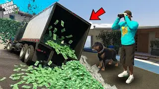 Franklin Found Billion Dollars Outside His House In GTA 5! | SHINCHAN GTA 5 VIDEO