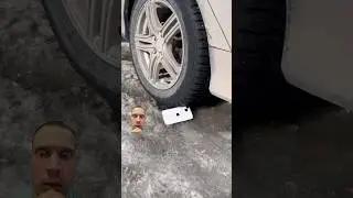 Машиной давит айфон жены 😱