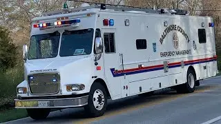 Baltimore County Emergency Management Responding to an 8 Alarm Brush Fire 04/04/23