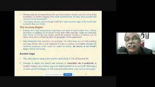 History of map making and digital cartography,  scale, referencing and coordinate systems.