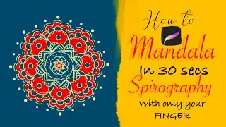 How to draw Mandalas in 30 secs with you finger on Procreate • #Procreatewithanika #shorts