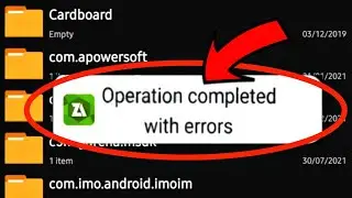 How To Fix ZArchiver Operation Completed With Errors | ZArchiver Fix Pasts Copy Operation Completed