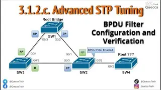 3.1.2.c. Advanced STP Tuning - BPDU Filter Configuration and Verification Example