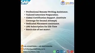 SAP Online Training with Srijan Institute