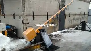 Противотаранный шлагбаум, автоматический, видео