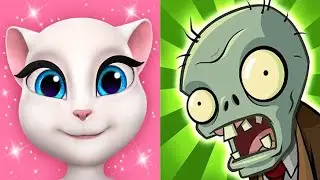 My Talking Angela vs Plants vs. Zombies