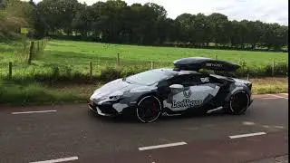 Lamborghini Huracan with ski-box