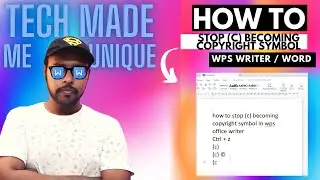 How to stop c becoming copyright symbol in wps office writer | wps office writer