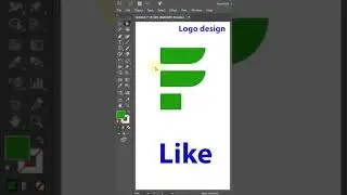 Letter F Logo Design in adobe illustrator #Shorts