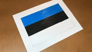Estonian Flag Drawing 🇪🇪