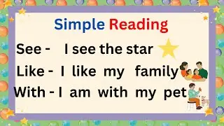 Simple reading practice| Sight words sentences | Simple reading with the words see, like and with