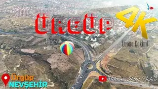 Ürgüp ve Rengarenk Sıcak Hava Balonu - Gün Doğumu 4K Drone Çekimi / 17.3.24